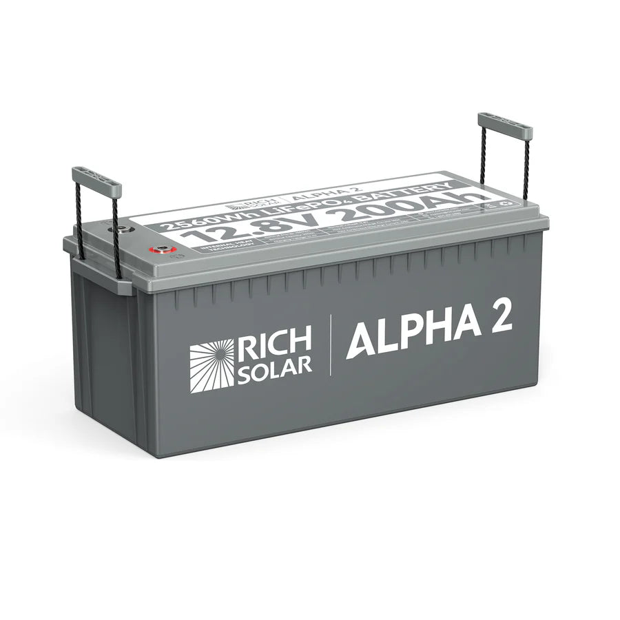 Rich Solar Alpha 2 | 12 V 200 Ah LiFePO4 Off-Grid Battery | RS-B122S