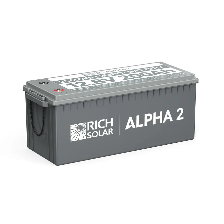 Rich Solar Alpha 2 | 12 V 200 Ah LiFePO4 Off-Grid Battery | RS-B122S