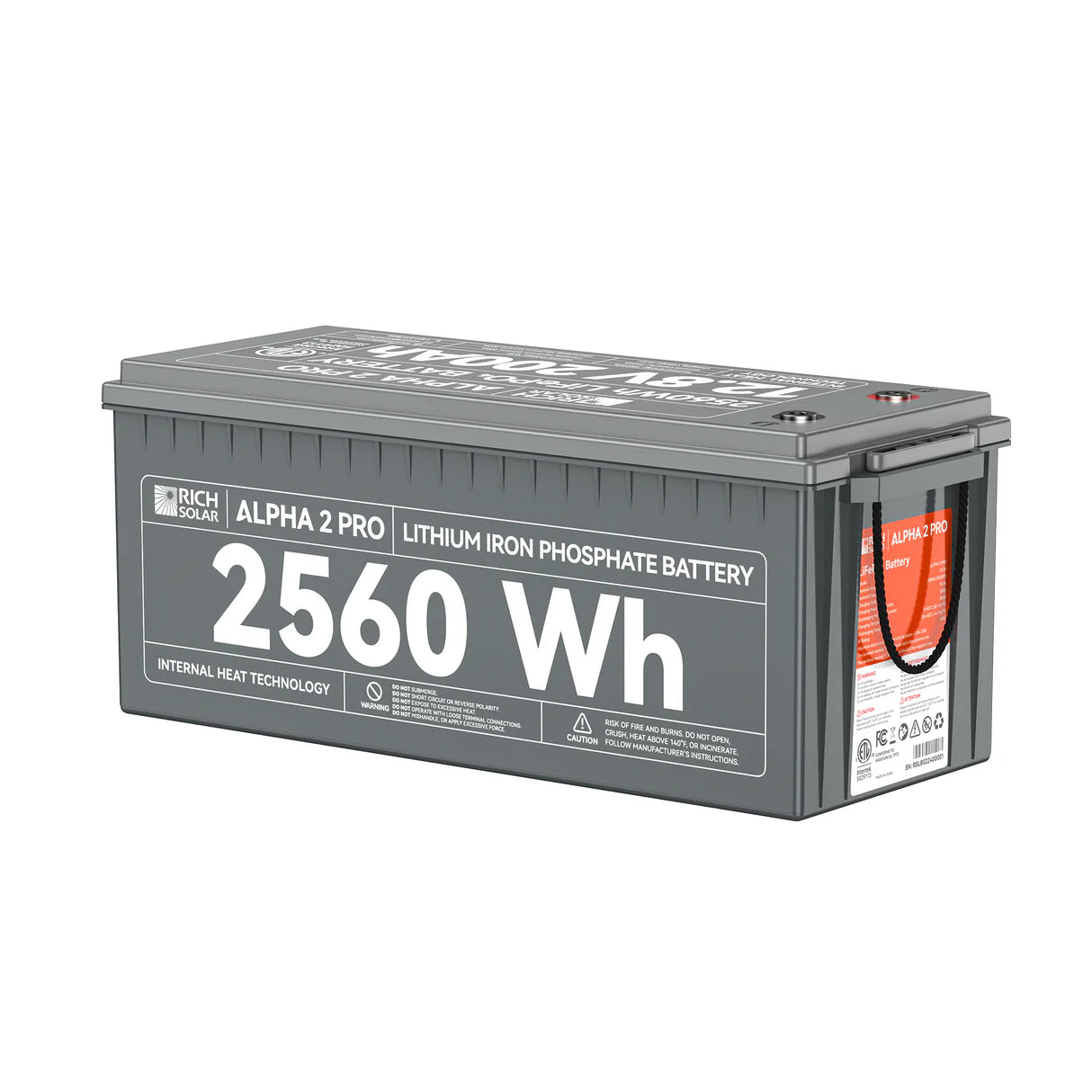Rich Solar Alpha 2 PRO | 12 V 200 Ah LiFePO4 Battery | RS-B122SP