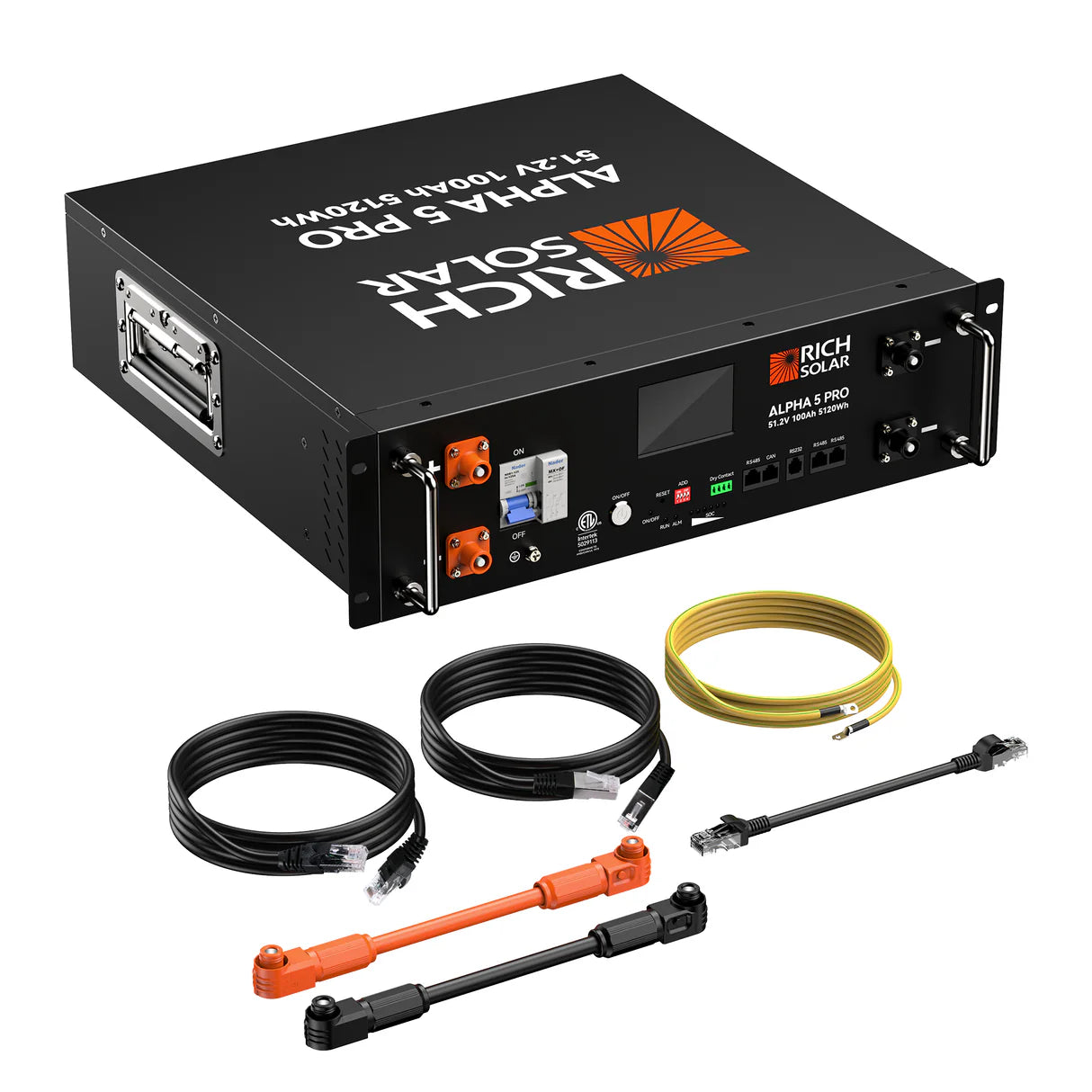 Rich Solar Alpha 5 PRO | 51.2 V 100 Ah LiFePO4 Rack Battery | RS-B5121P-5