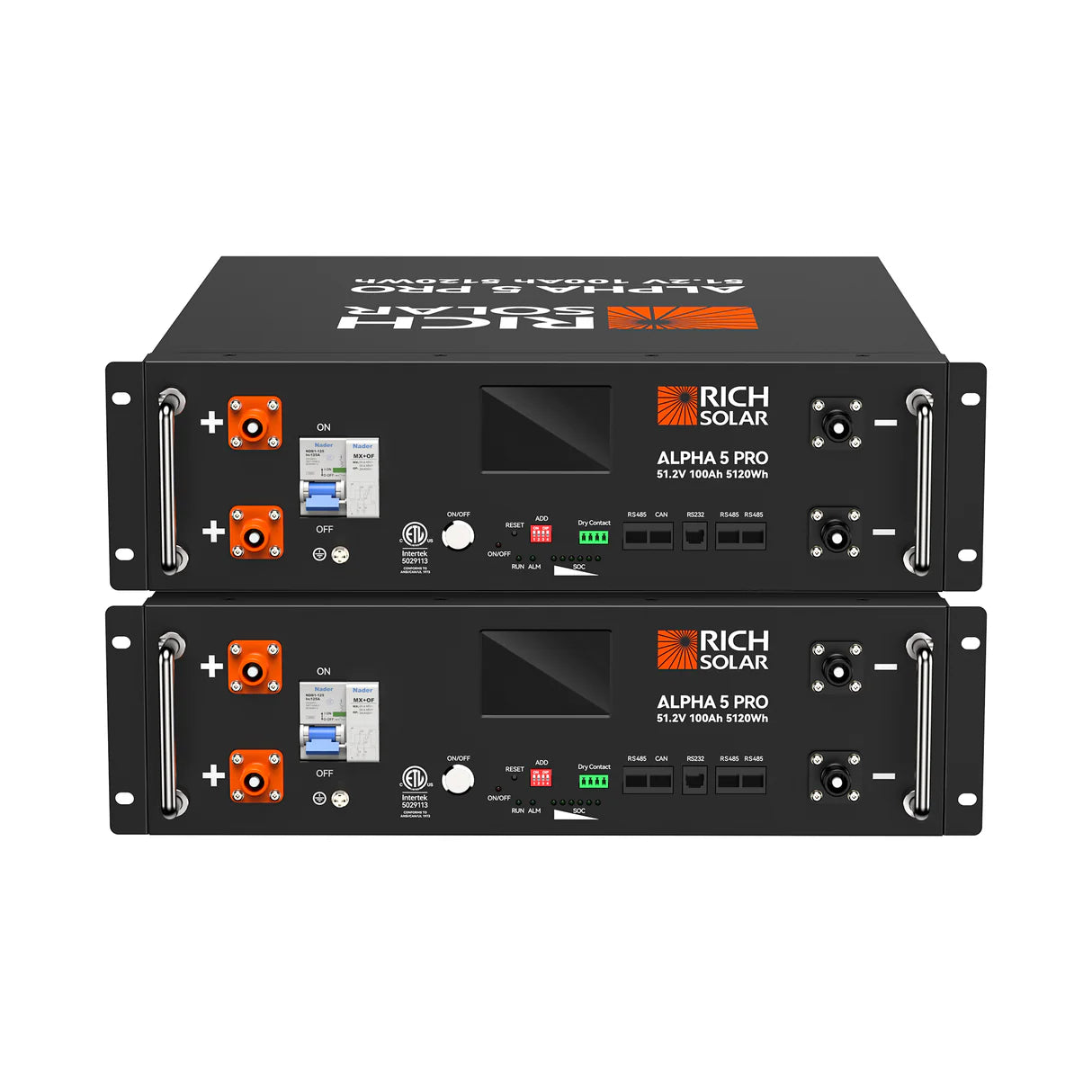 Rich Solar Alpha 5 PRO | 51.2 V 100 Ah LiFePO4 Rack Battery | RS-B5121P-5