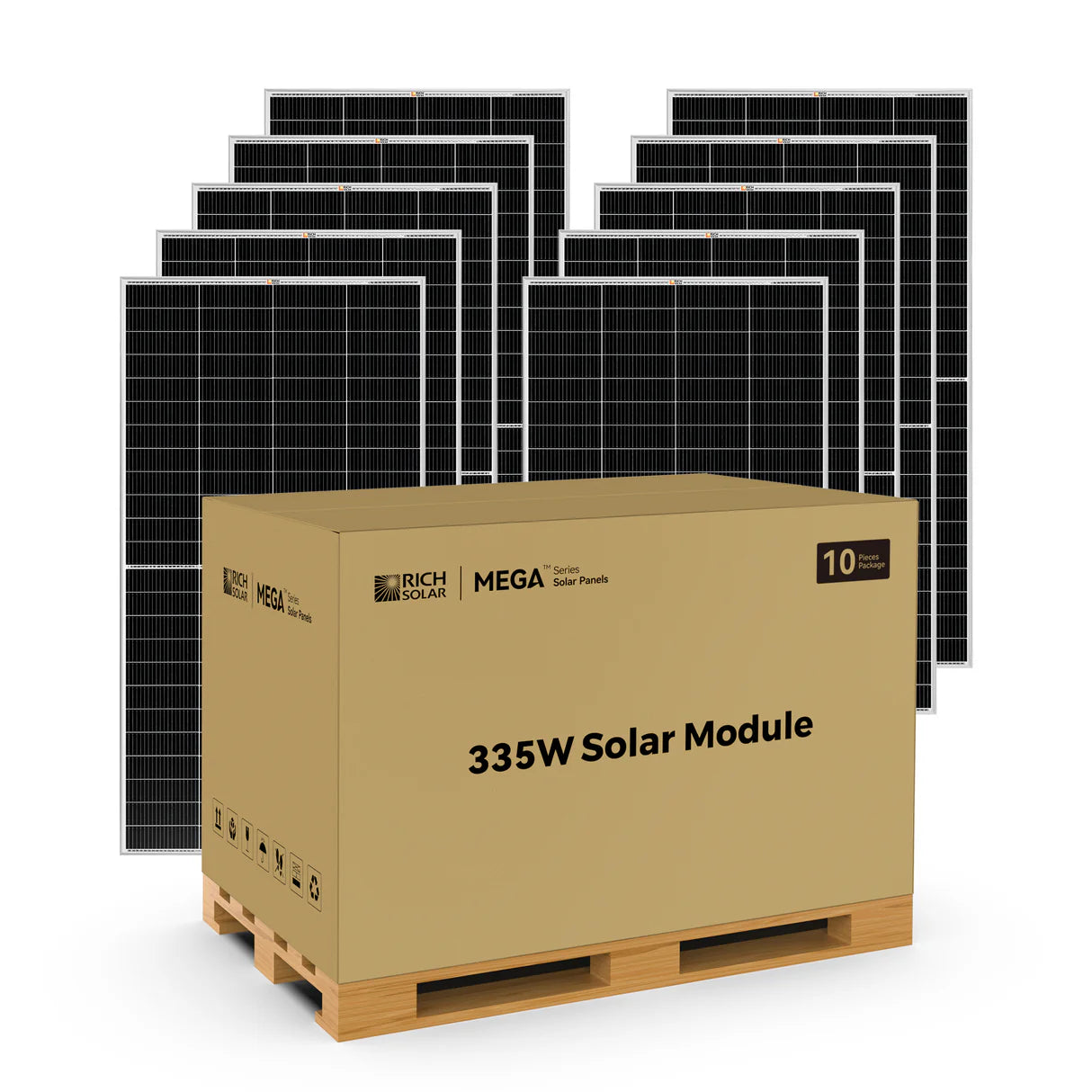 Rich Solar Mega 335 PRO | 335W Grid-Tie & Off-Grid Solar Panel | RS-M335P-8