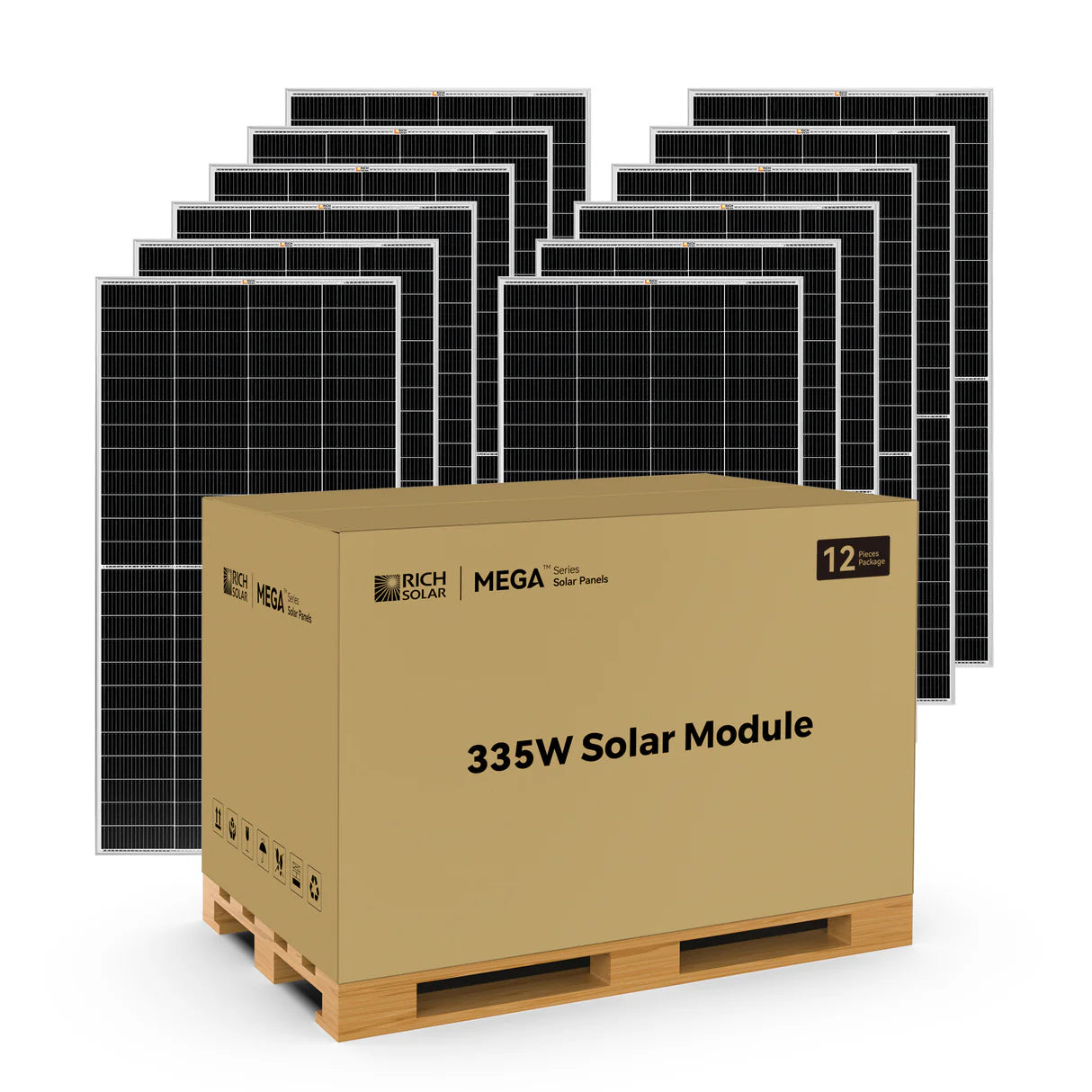 Rich Solar Mega 335 PRO | 335W Grid-Tie & Off-Grid Solar Panel | RS-M335P-8